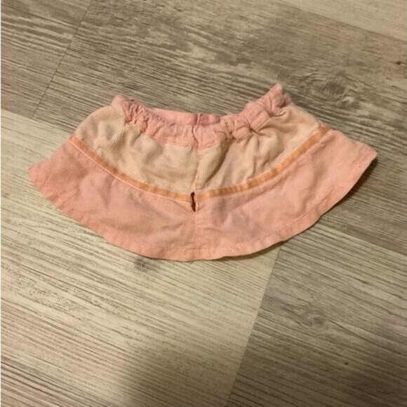 Build A Bear Corduroy Skirt Pink Bow Button Elastic Waist clothes Outfit - Picture 2 of 4